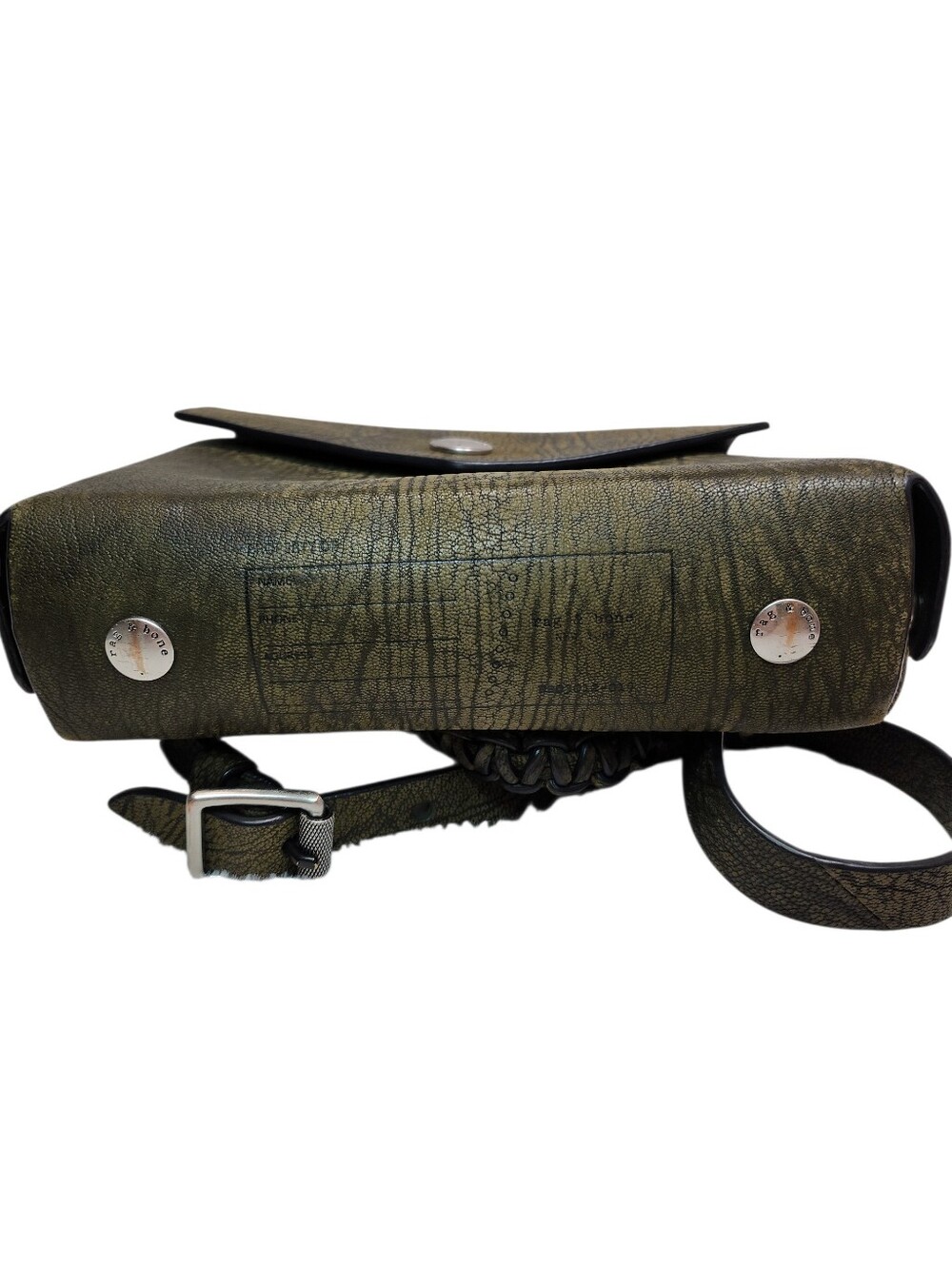 Rag & Bone Atlas shoulder bag in a military green textured leather - Picture 9 of 16